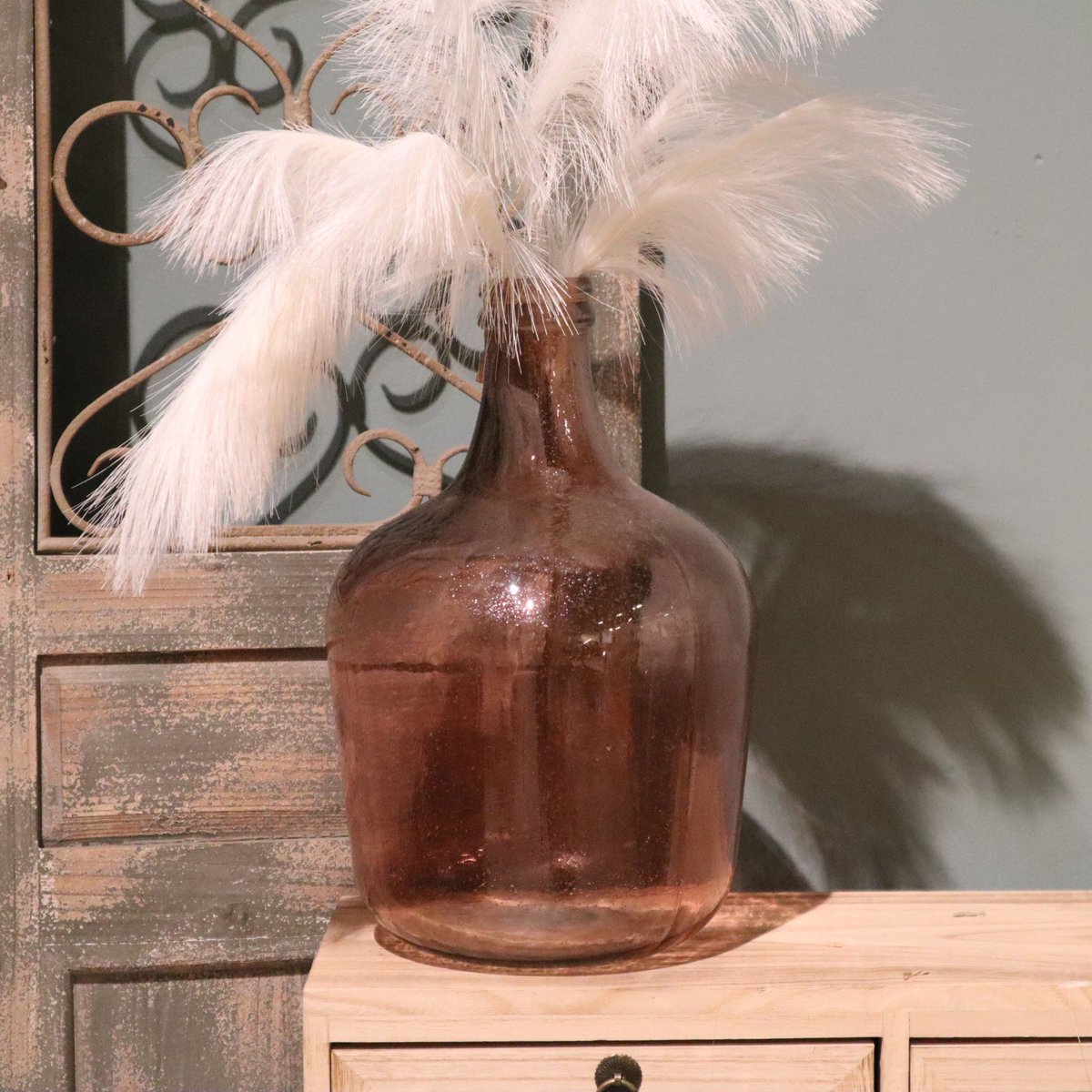 Dijk Natural Collections Vaas Gerecycled Glas--ø27x42cm - Roze