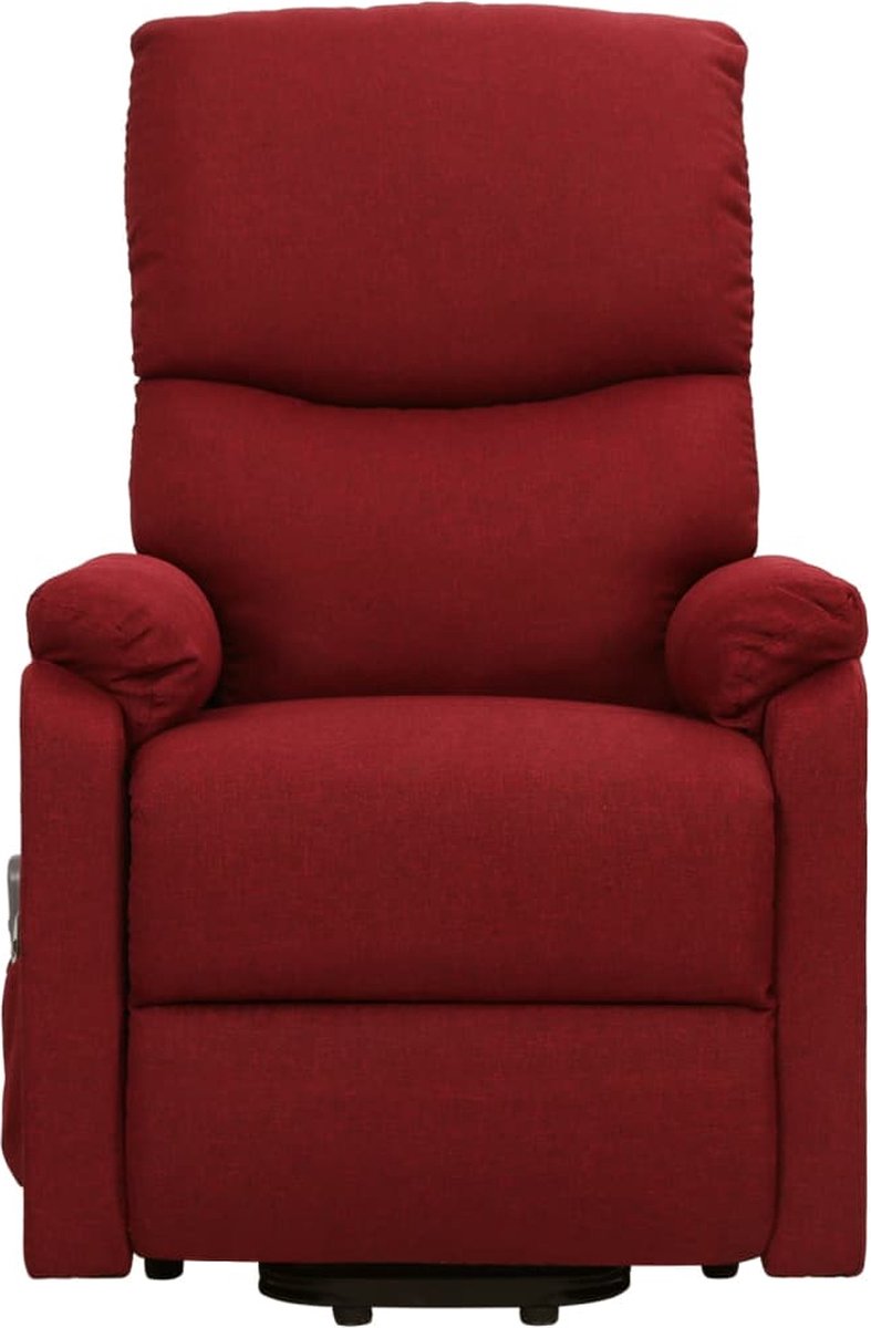 Vidaxl Sta-op-massagestoel Verstelbaar Stof Wijn - Rood