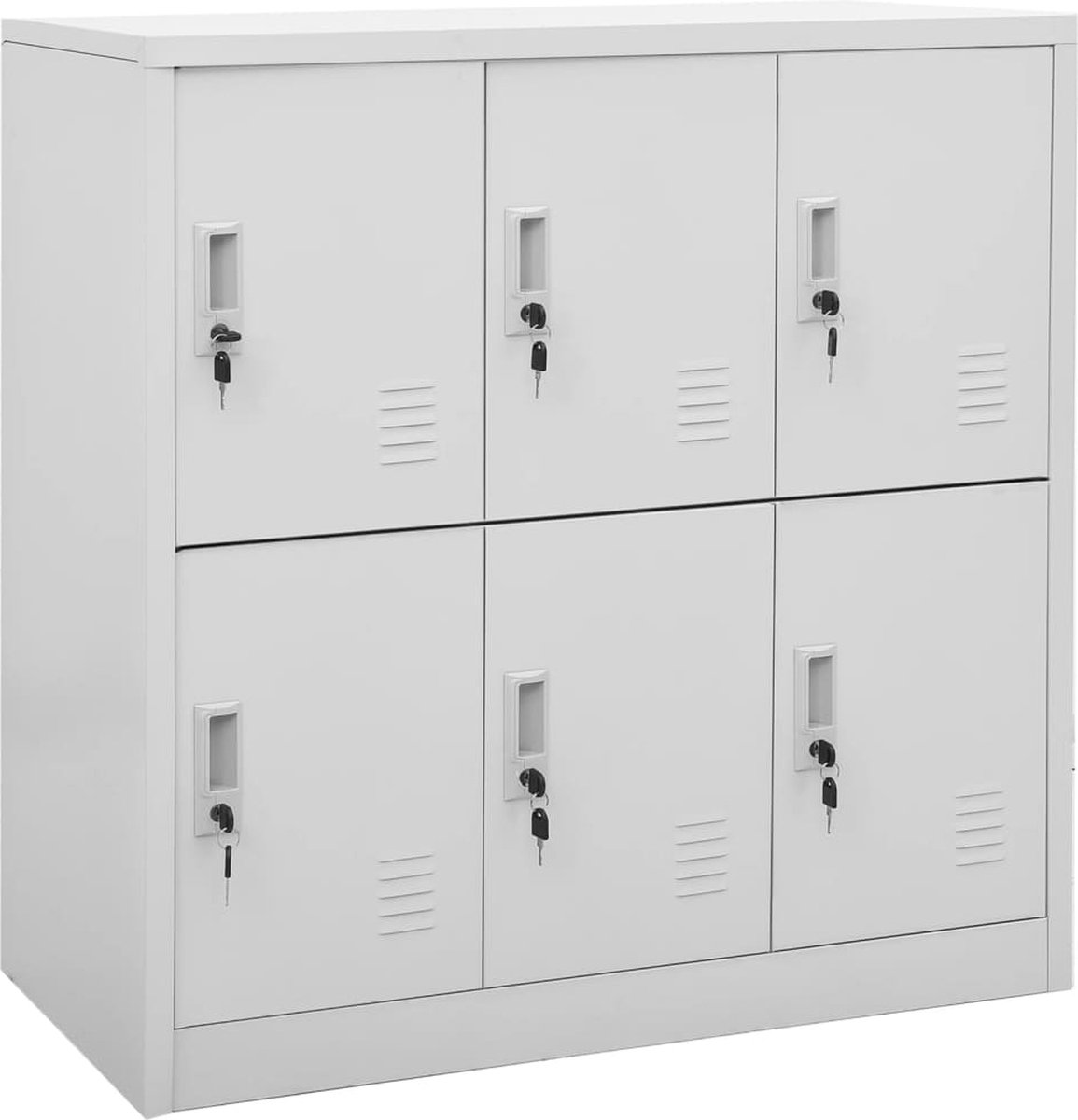 Vidaxl Lockerkasten 2 St 90x45x92,5 Cm Staal Licht - Grijs