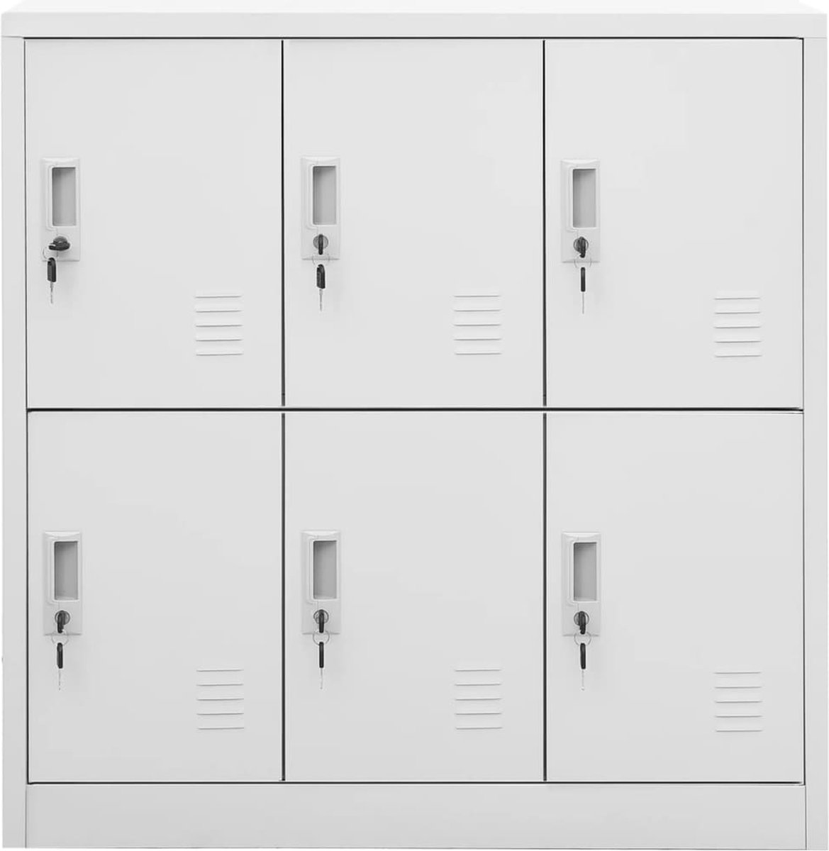 Vidaxl Lockerkasten 2 St 90x45x92,5 Cm Staal Licht - Grijs