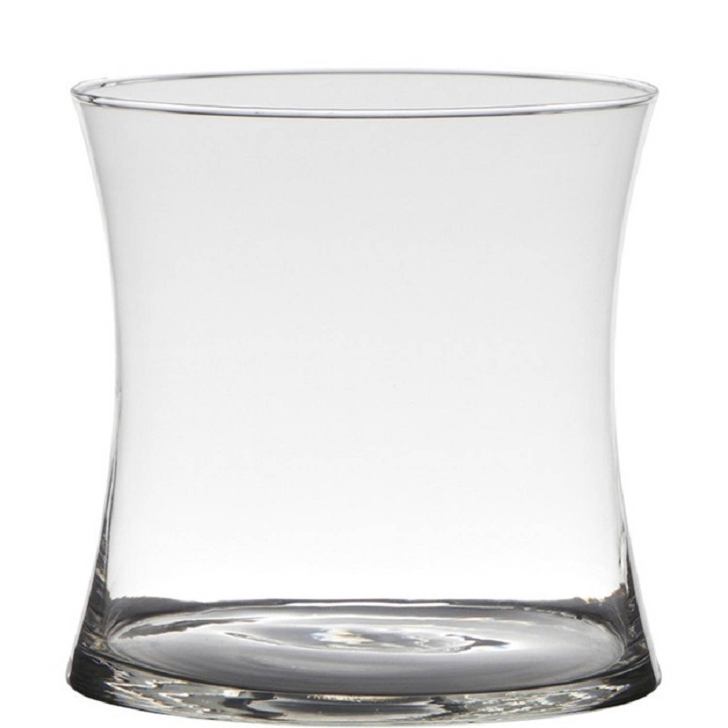 Transparante Stijlvolle X-vormige Vaas/vazen Van Glas 15 X 15 Cm - Vazen