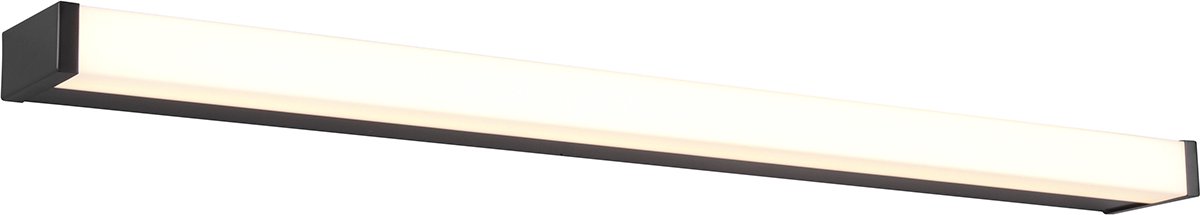 BES LED Led Wandlamp - Trion Fabian - 12w - Warm Wit 3000k - Rechthoek - Mat - Aluminium - Zwart