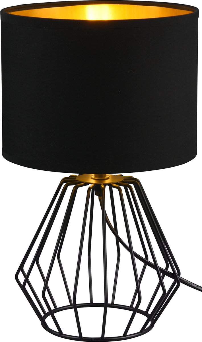 BES LED Led Tafellamp - Tafelverlichting - Trion Charly - E14 Fitting - Rond - Mat - Aluminium - Zwart