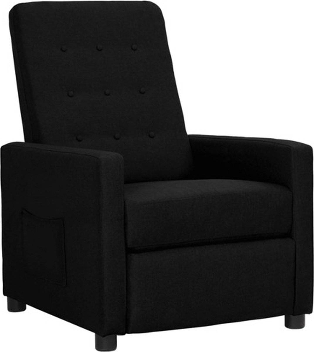 Vidaxl Fauteuil Verstelbaar Stof - Zwart