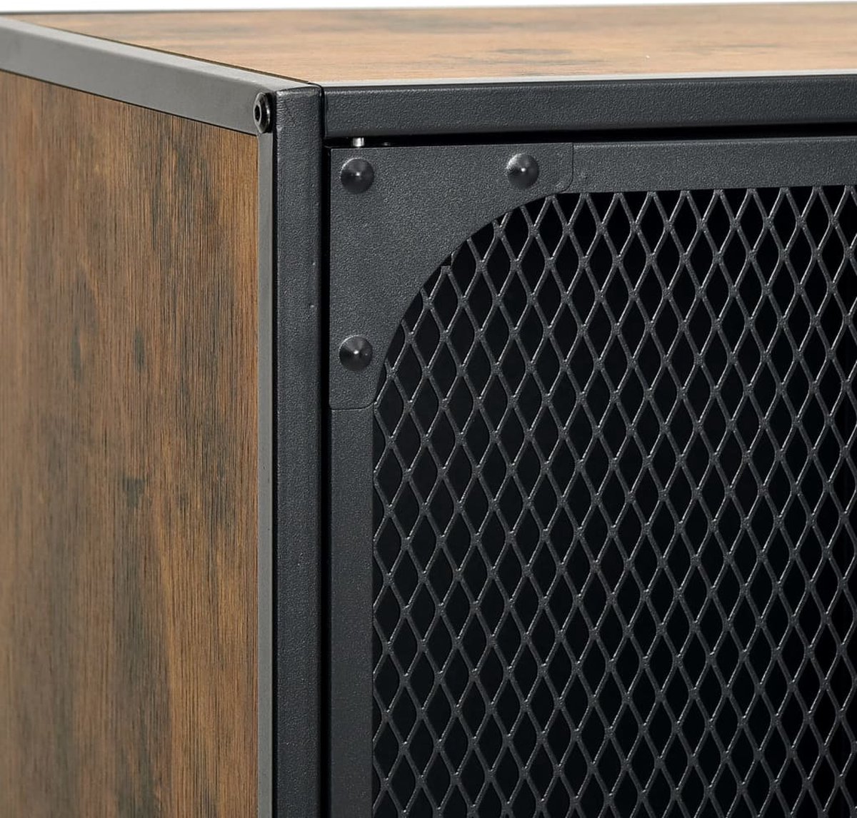 Vidaxl Opbergkast 72x36x82 Cm Metaal En Mdf Rustiek - Bruin