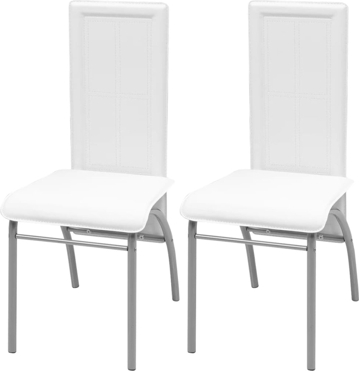 Vidaxl Eetkamerstoelen 2 St Kunstleer - Wit