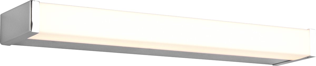 BES LED Led Wandlamp - Trion Fabian - 6w - Warm 3000k - Rechthoek - Mat Chroom - Aluminium - Wit