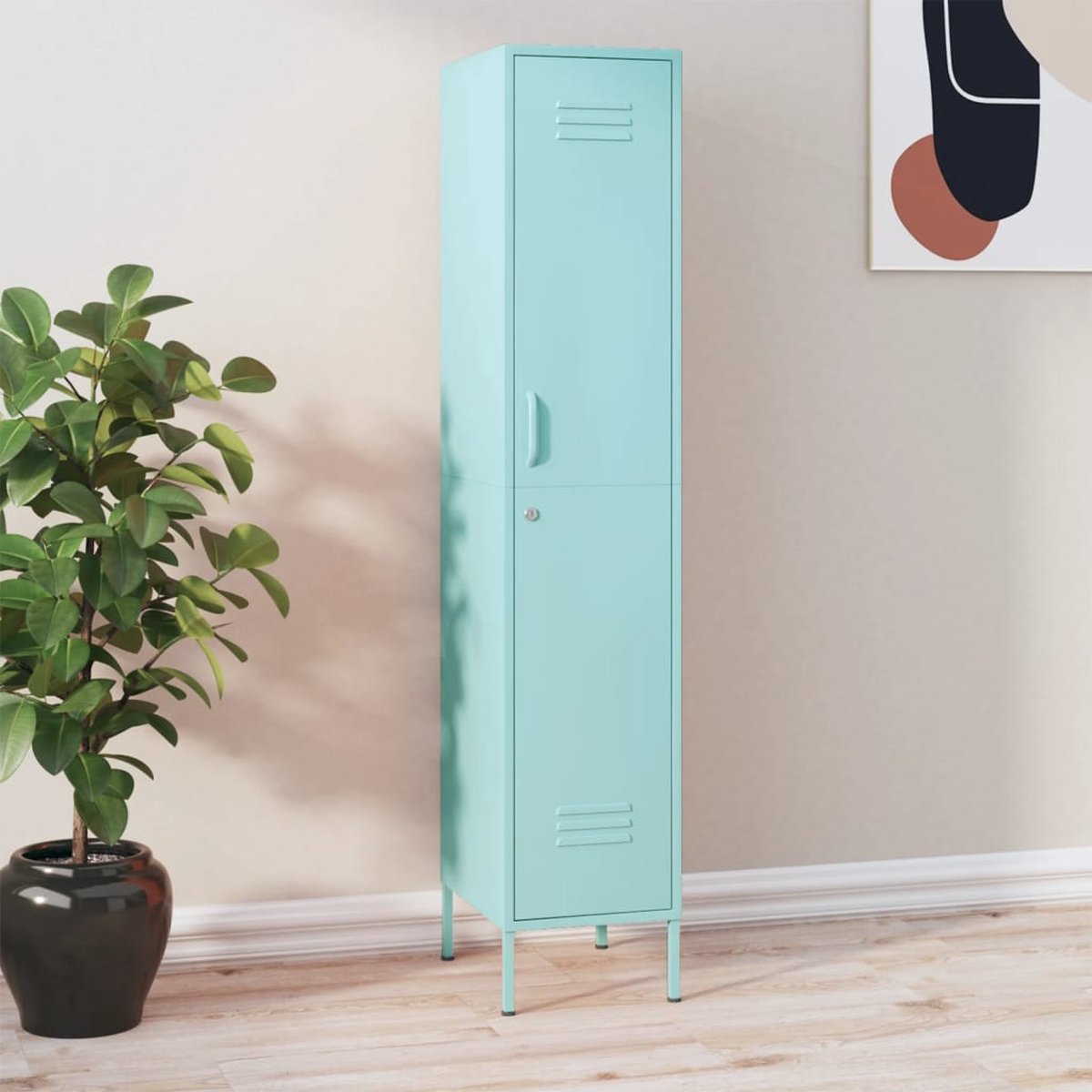 Vidaxl Lockerkast 35x46x180 Cm Staal Mint - Groen