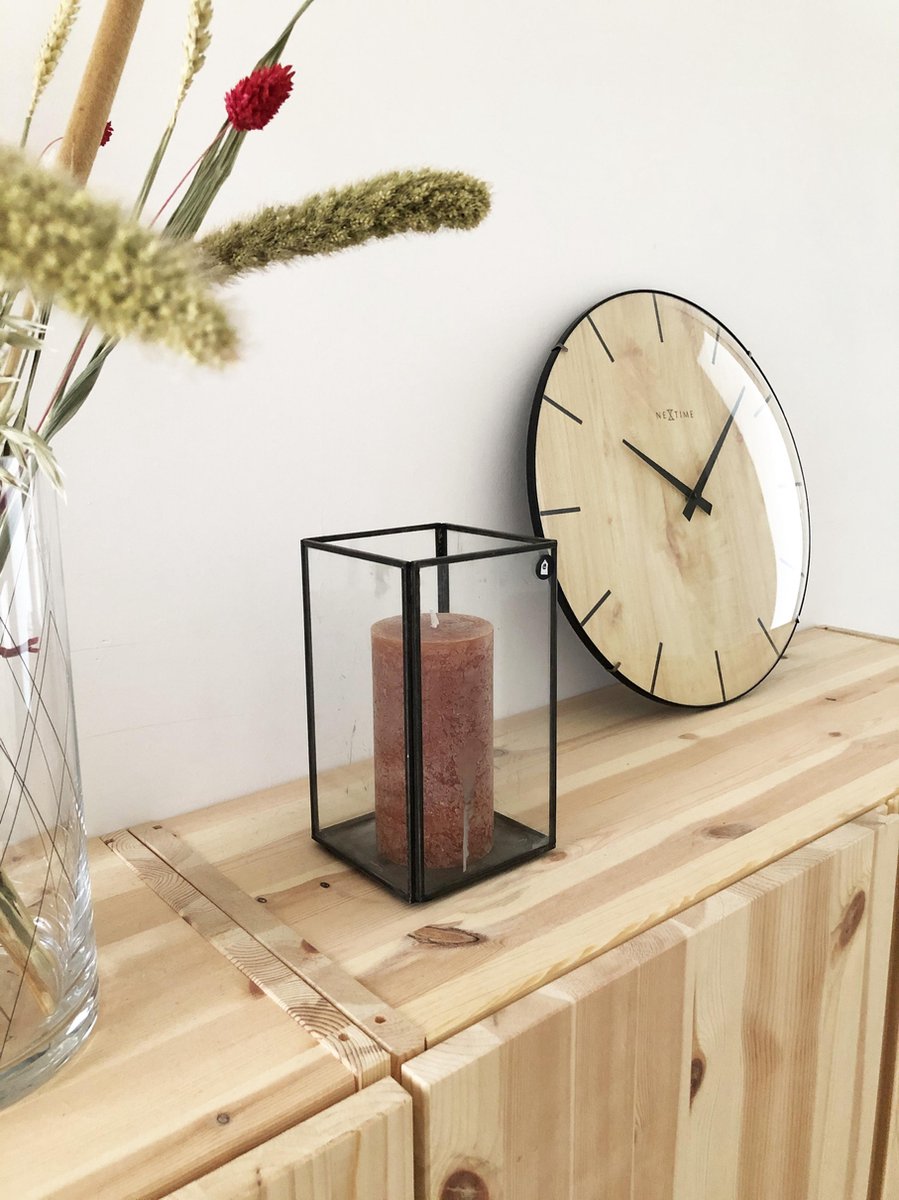 Nextime Wandklok Roman Vintage Dia 58cm Hout Licht - Bruin