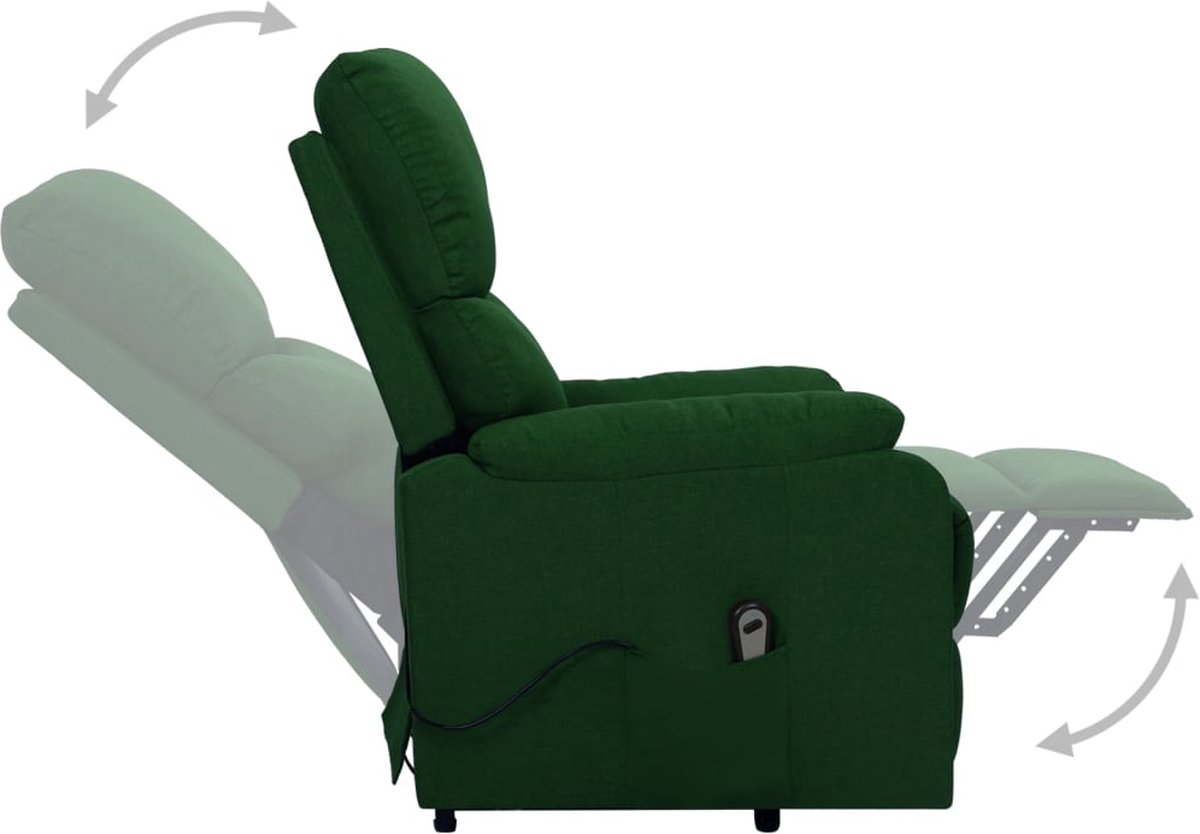 Vidaxl Sta-op-stoel Verstelbaar Stof Donker - Groen