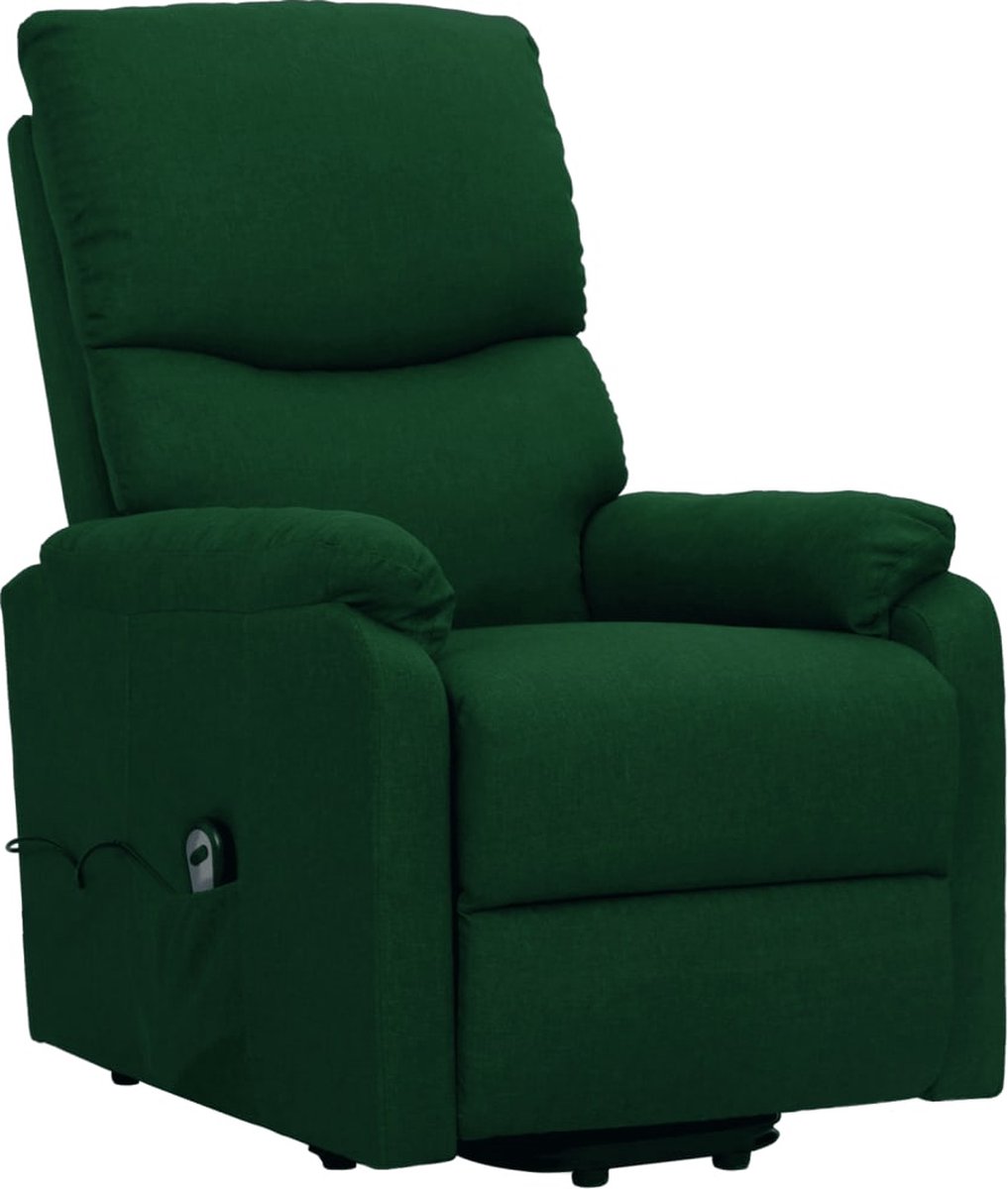 Vidaxl Sta-op-stoel Verstelbaar Stof Donker - Groen