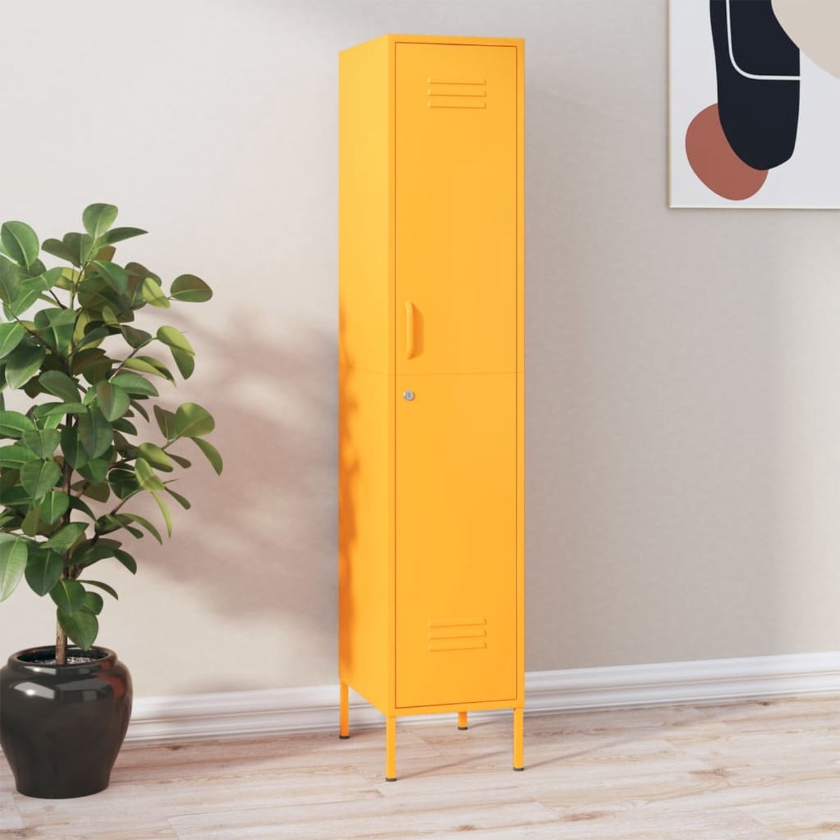 Vidaxl Lockerkast 35x46x180 Cm Staal Mosterd - Amarillo