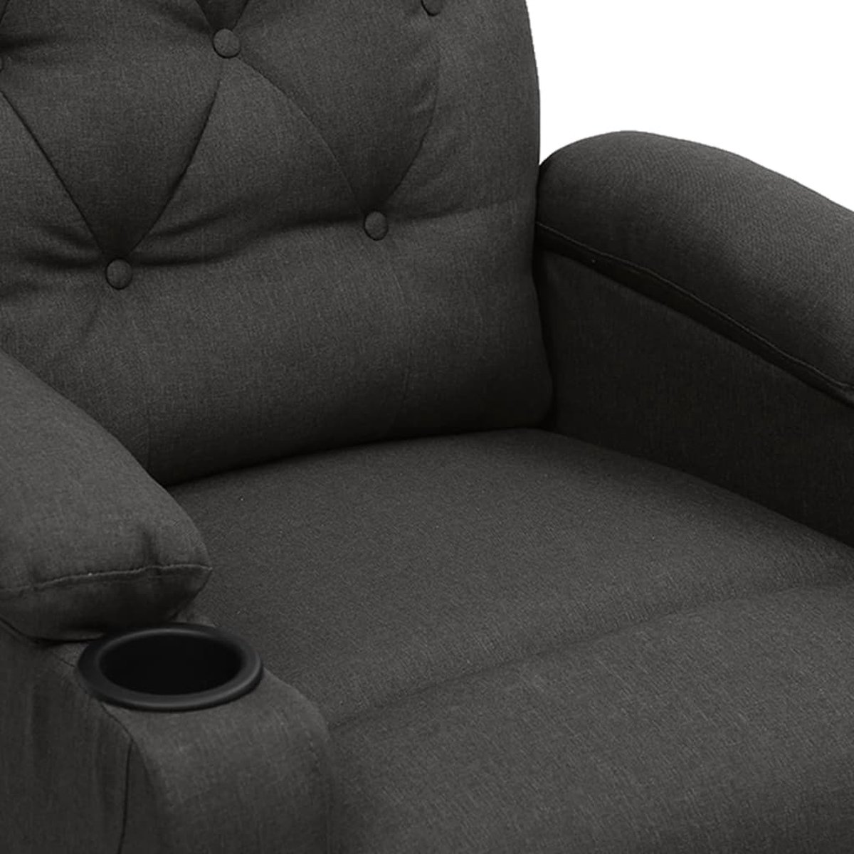 Vidaxl Massagestoel Verstelbaar Stof Donker - Grijs