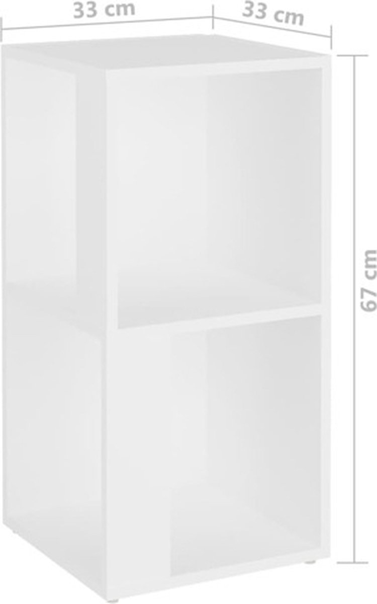 Vidaxl Hoekkast 33x33x67 Cm Spaanplaat - Wit
