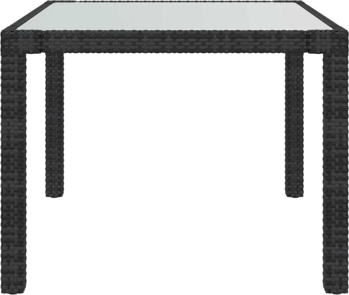 Vidaxl 3-delige Tuinset Met Kussens Poly Rattan - Zwart