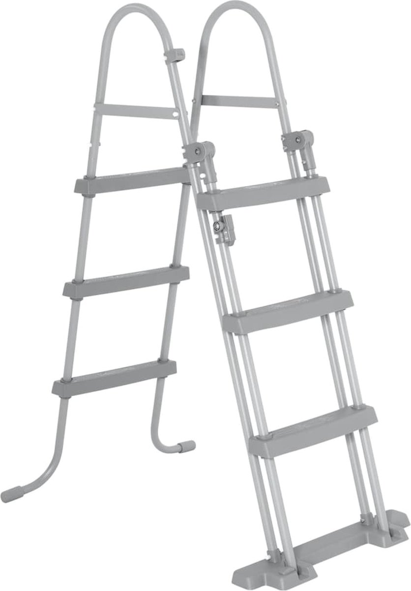 Bestway Zwembadladder Flowclear Met 4 Treden 107 Cm - Grijs