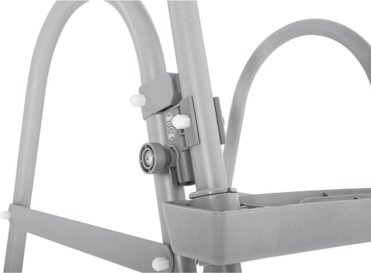 Bestway Zwembadladder Flowclear Met 4 Treden 107 Cm - Grijs
