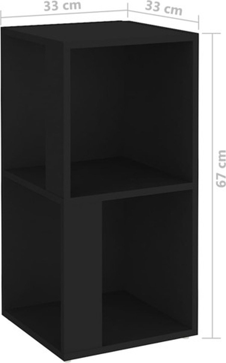 Vidaxl Hoekkast 33x33x67 Cm Spaanplaat - Zwart
