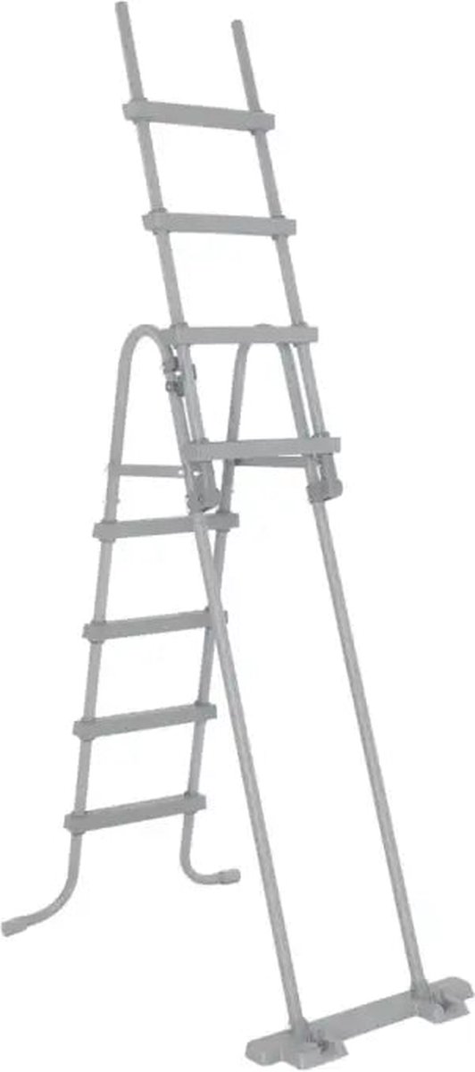 Bestway Zwembadladder Flowclear Met 4 Treden 122 Cm - Grijs