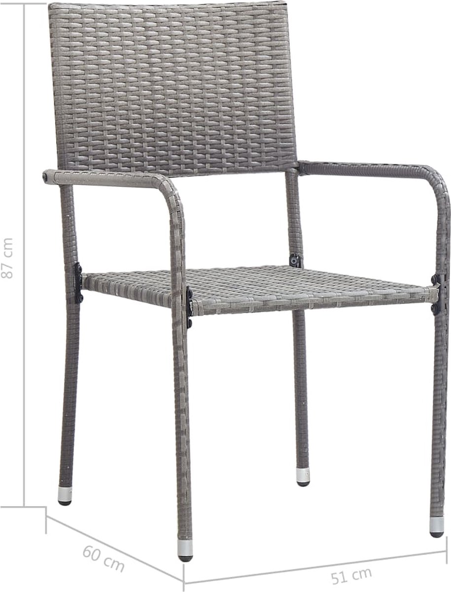 Vidaxl 7-delige Tuinset - Grijs