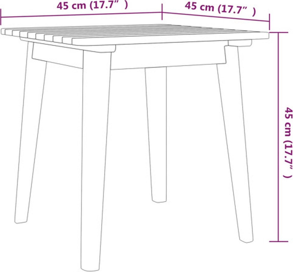 Vidaxl Tuinset Massief Acaciahout - Bruin