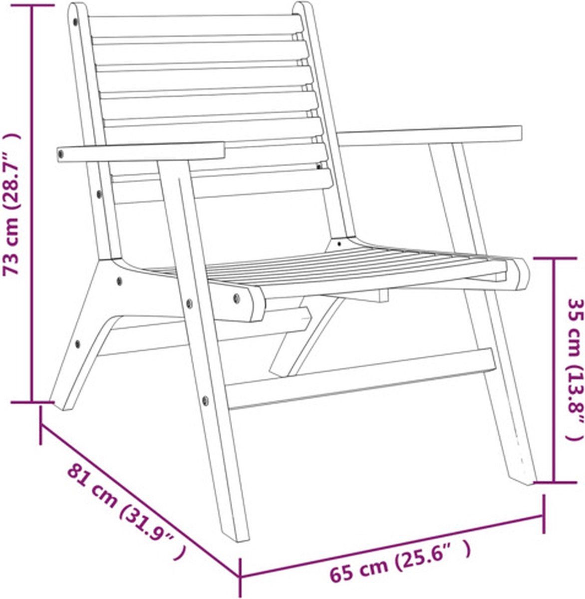 Vidaxl Tuinset Massief Acaciahout - Bruin