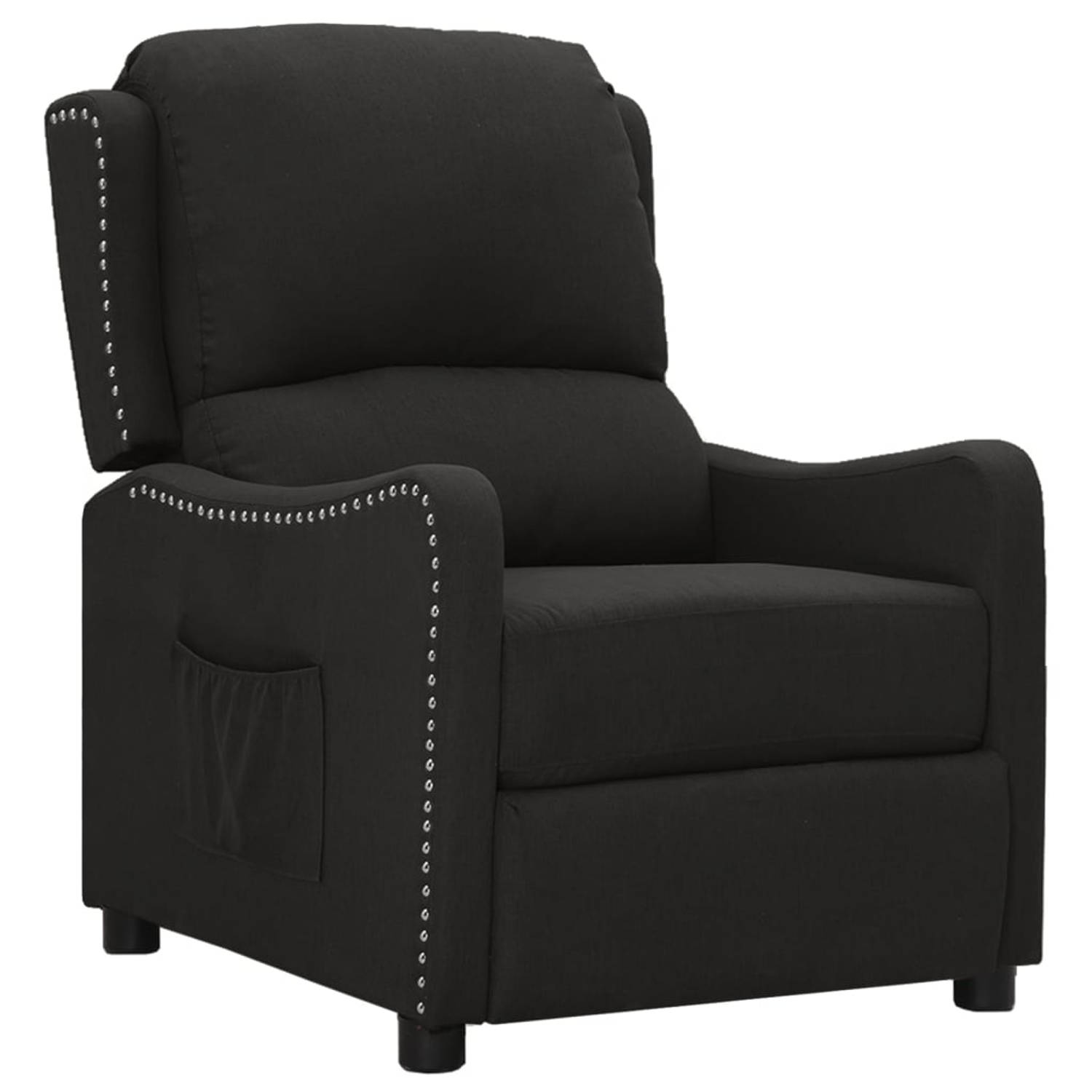 Vidaxl Fauteuil Verstelbaar Stof - Zwart