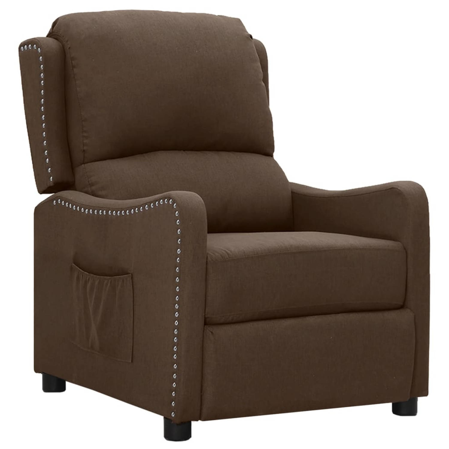 Vidaxl Fauteuil Verstelbaar Stof - Bruin