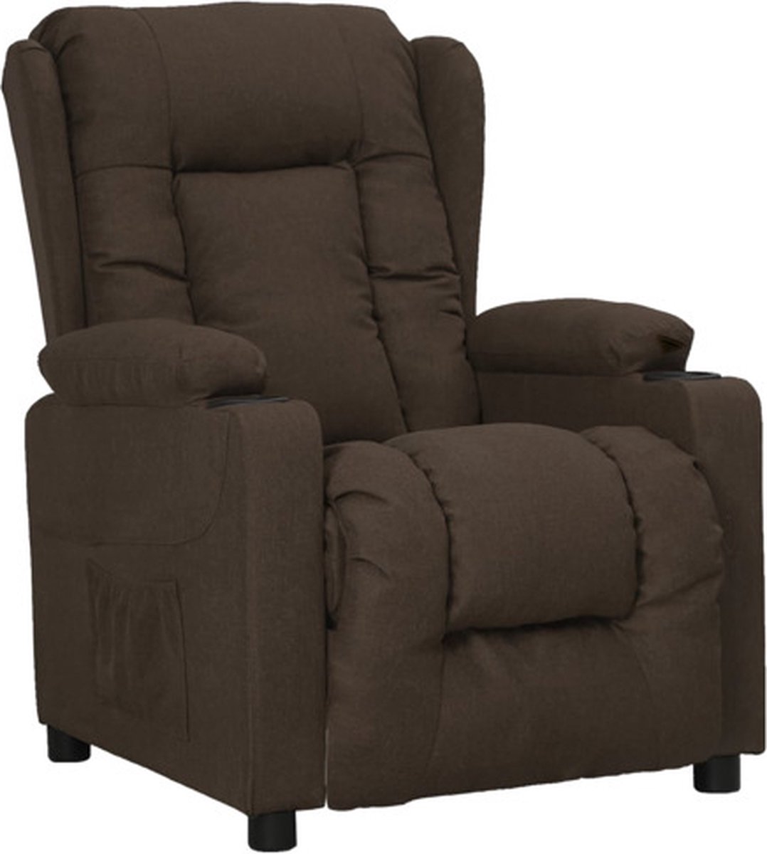Vidaxl Fauteuil Verstelbaar Stof Donker - Bruin