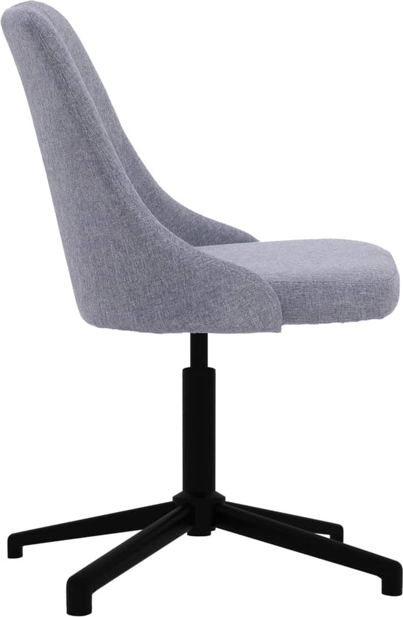 Vidaxl Eetkamerstoel Draaibaar Stof Licht - Grijs