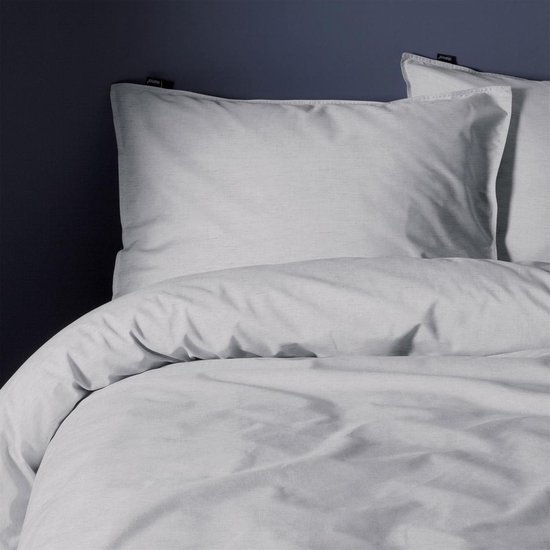 Damai Organic Birk Dekbedovertrek - Lits-jumeaux (240x200/220 Cm + 2 Slopen) - Katoen - Grey - Grijs