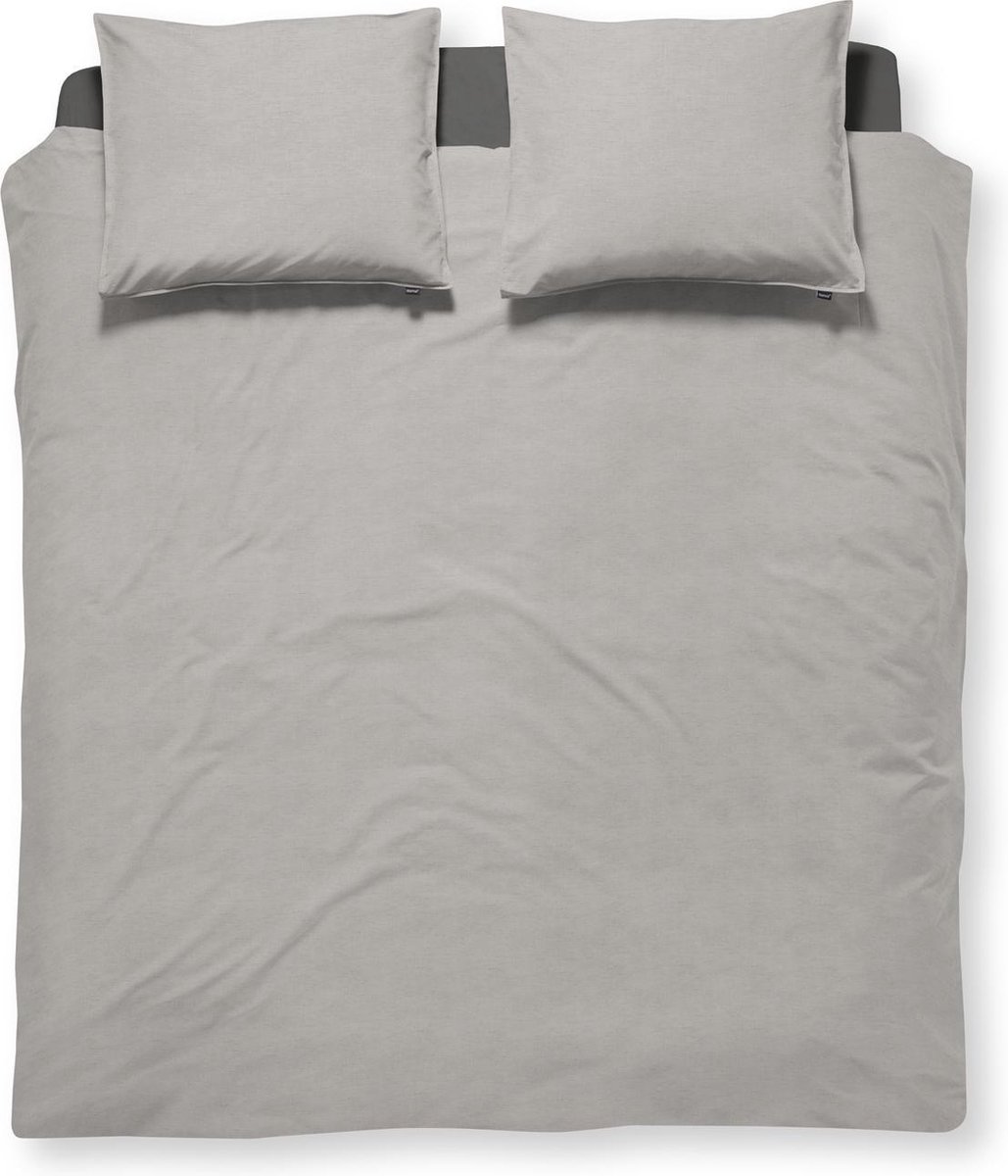Damai Organic Birk Dekbedovertrek - Lits-jumeaux (240x200/220 Cm + 2 Slopen) - Katoen - Grey - Grijs