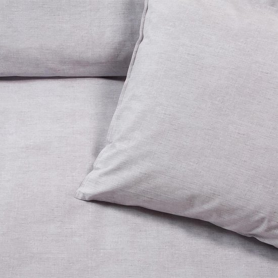 Damai Organic Birk Dekbedovertrek - Lits-jumeaux (240x200/220 Cm + 2 Slopen) - Katoen - Grey - Grijs