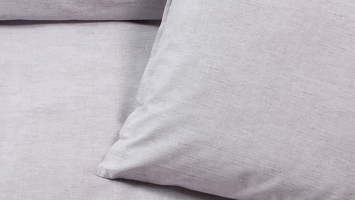Damai Organic Birk Dekbedovertrek - Lits-jumeaux (240x200/220 Cm + 2 Slopen) - Katoen - Grey - Grijs