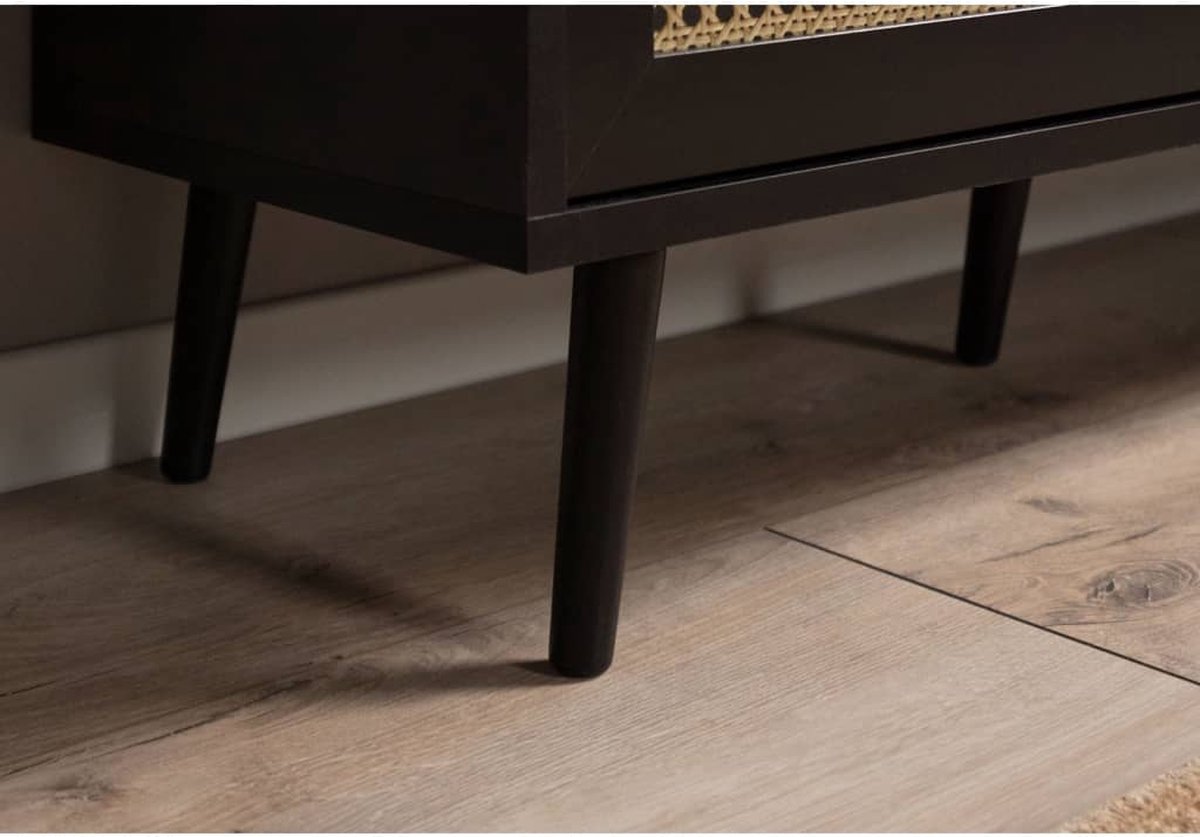 Finori Ladekast Vienna 03a En Rattaneffect - Zwart