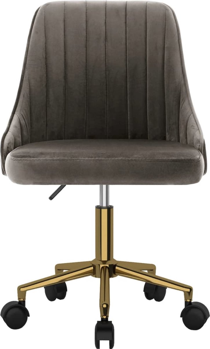 Vidaxl Eetkamerstoelen Draaibaar 4 St Fluweel Donker - Grijs