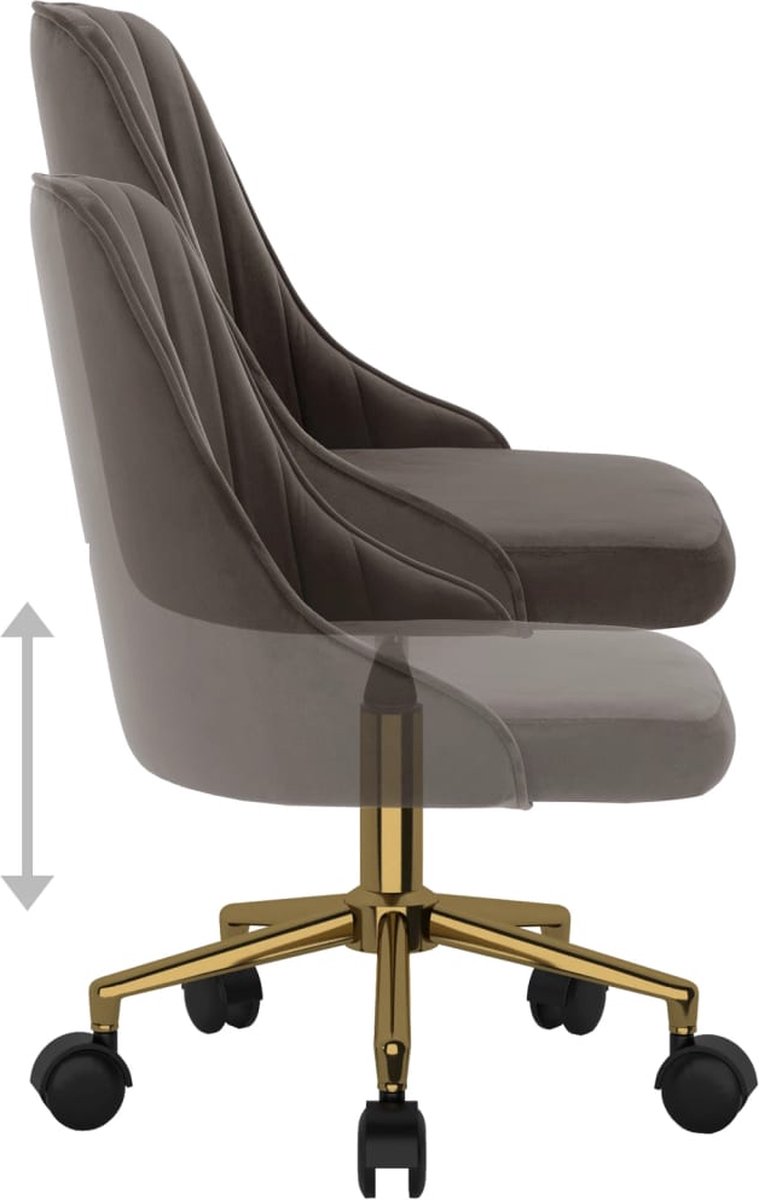 Vidaxl Eetkamerstoelen Draaibaar 6 St Fluweel Donker - Grijs
