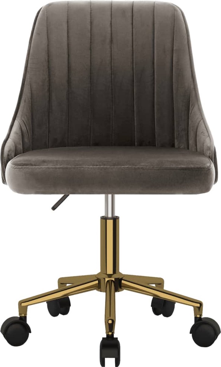 Vidaxl Eetkamerstoelen Draaibaar 6 St Fluweel Donker - Grijs