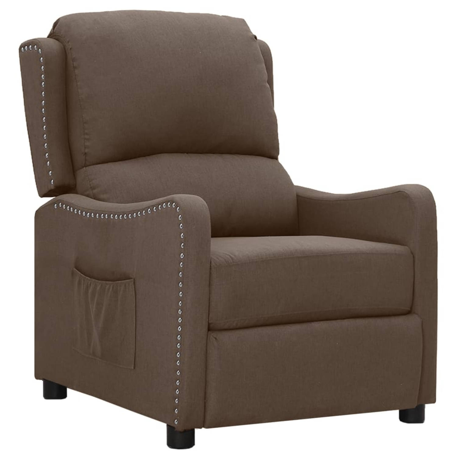 Vidaxl Fauteuil Verstelbaar Stof Taupe