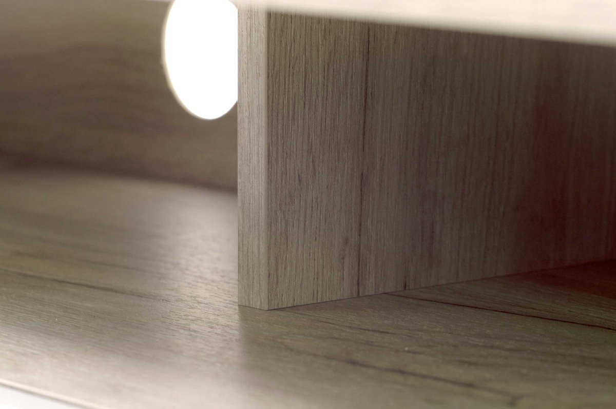 Finori Ladekast Orlando 1 En Ambachtelijk Eiken - Grijs