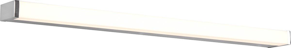 BES LED Led Wandlamp - Trion Fabian - 12w - Warm 3000k - Rechthoek - Mat Chroom - Aluminium - Wit