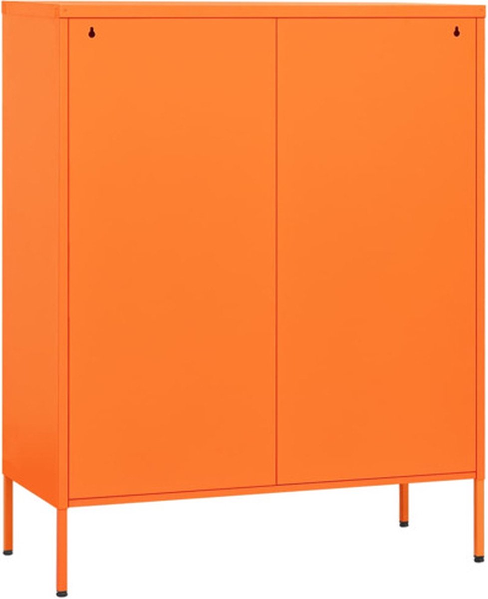 Vidaxl Opbergkast 80x35x101,5 Cm Staal - Oranje