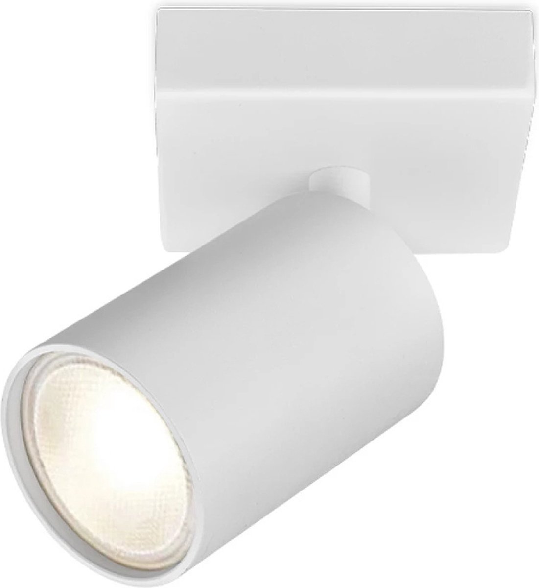 BES LED Led Plafondspot - Brinton Betin - Gu10 Fitting - 1-lichts - Rond - Mat - Kantelbaar - Aluminium - Wit