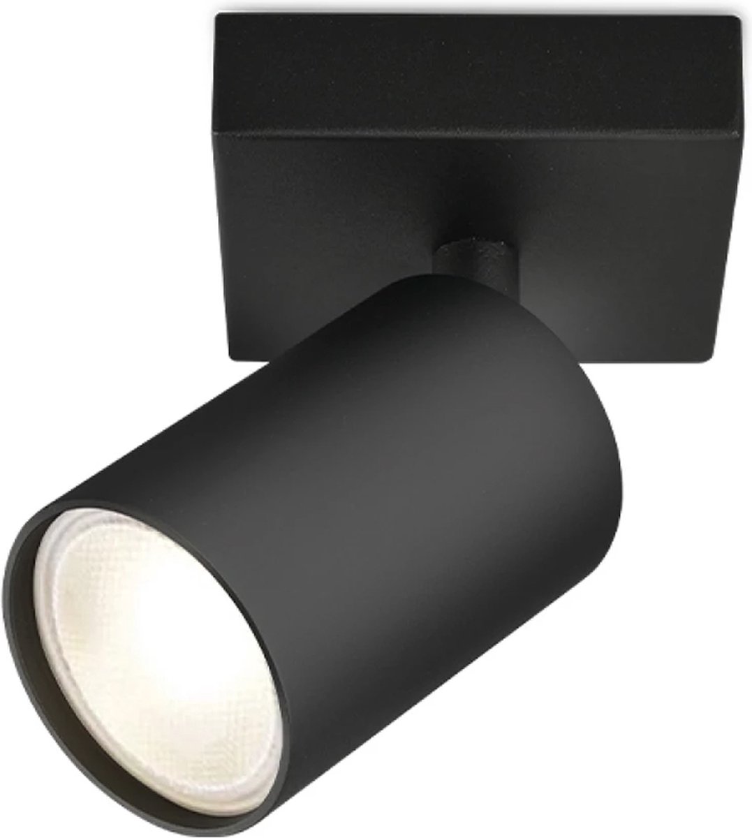 BES LED Led Plafondspot - Brinton Betin - Gu10 Fitting - 1-lichts - Rond - Mat - Kantelbaar - Aluminium - Zwart