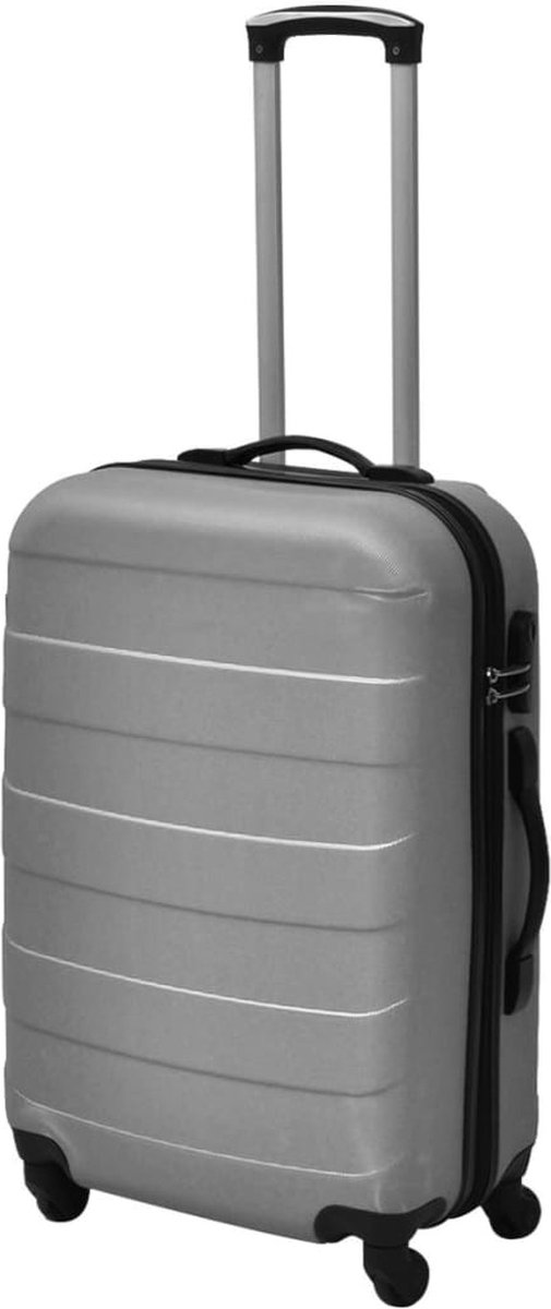 Vidaxl Harde Kofferset 3-delig Zilver - Silver