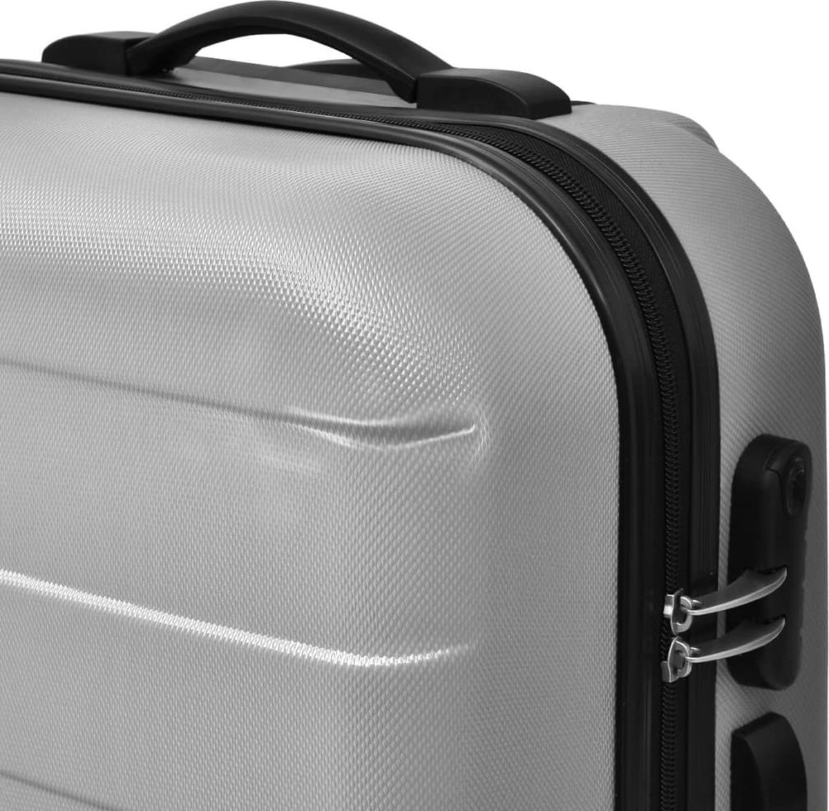 Vidaxl Harde Kofferset 3-delig Zilver - Silver