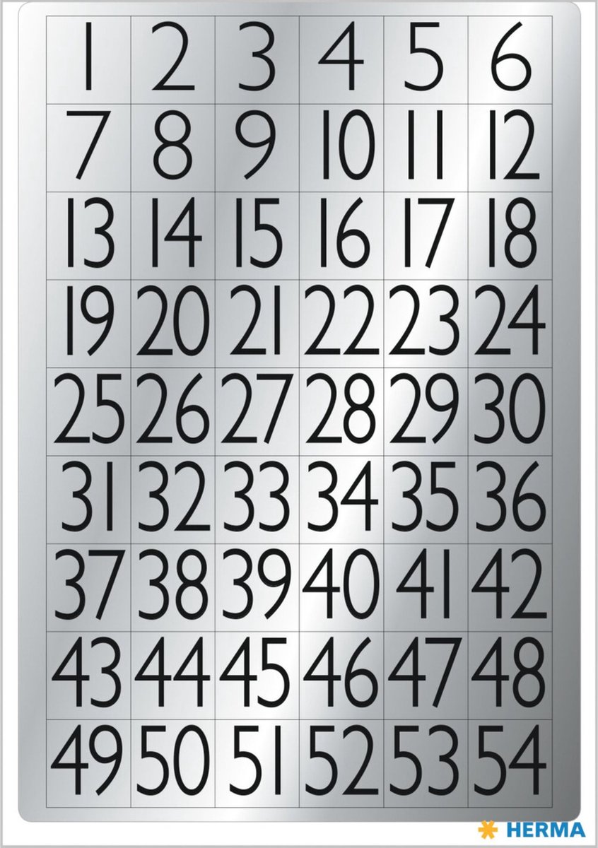 4x Stickervelletjes 1-100 Plak Cijfers/getallen/zilver 13x12 Mm - Stickers - Zwart