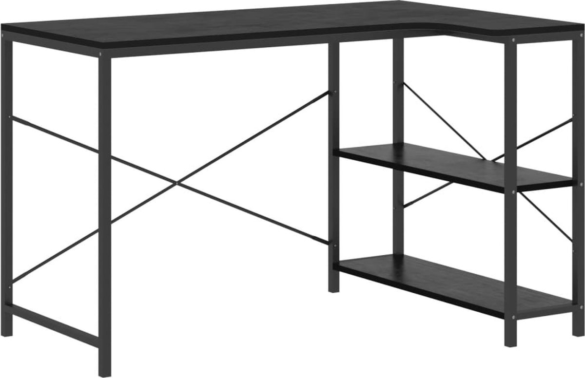 Vidaxl Computerbureau 110x72x70 Cm Spaanplaat - Zwart