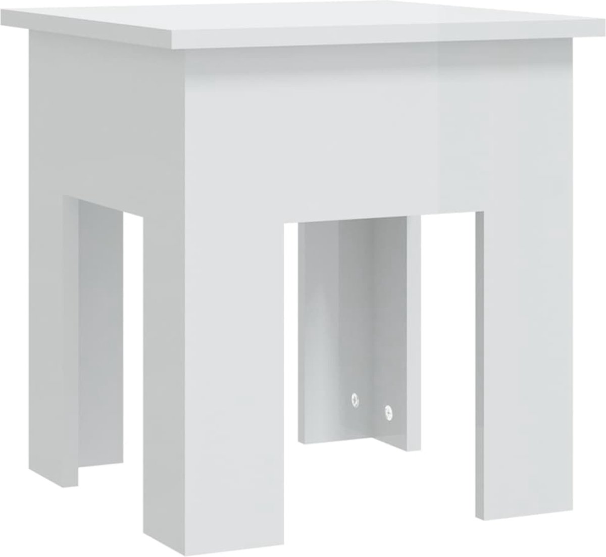 Vidaxl Salontafel 40x40x42 Cm Spaanplaat Hoogglans - Blanco