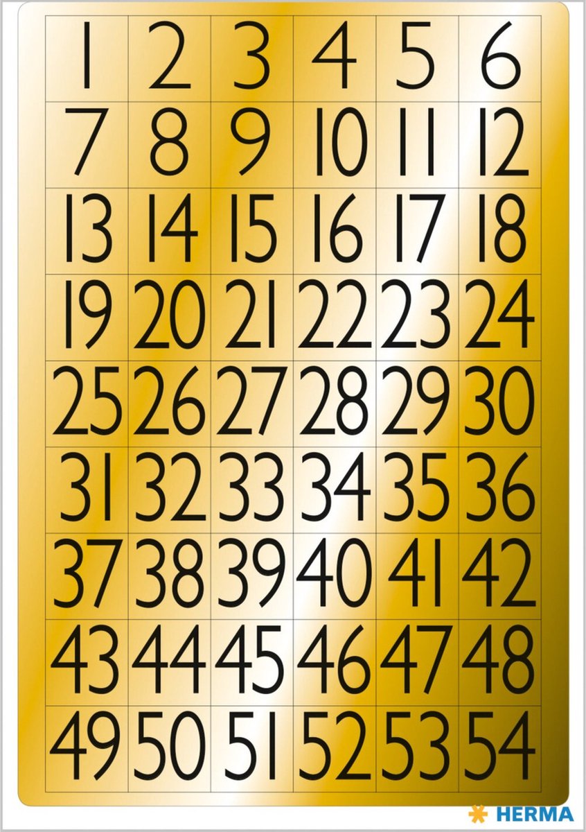 Stickervelletjes Met 216x Stuks Plak Cijfers/getallen 1-99/goud 13x12 Mm - Stickers - Zwart